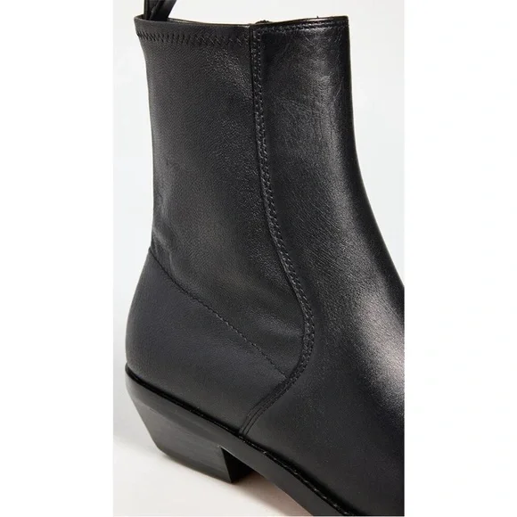 Madewell Sleek Black Leather Booties - Picture 13 of 15